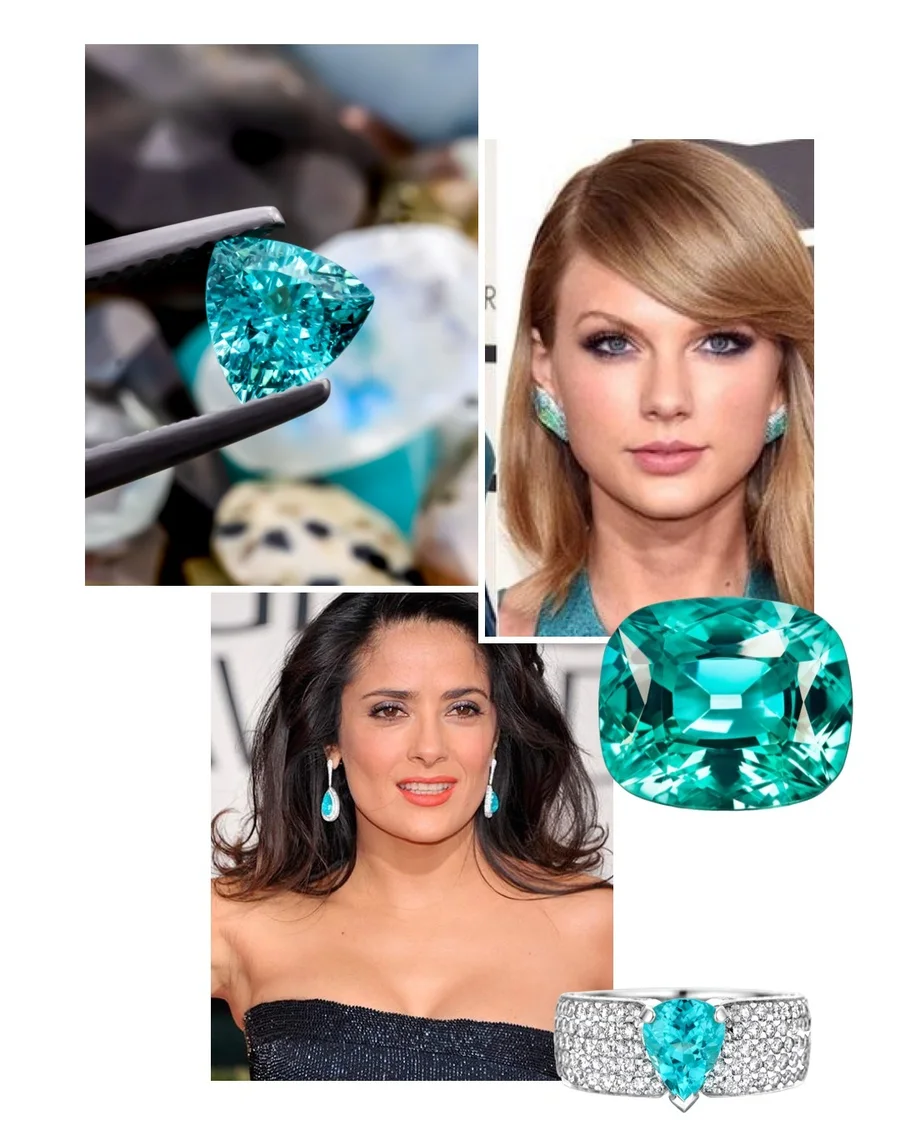 Green and pink tourmaline