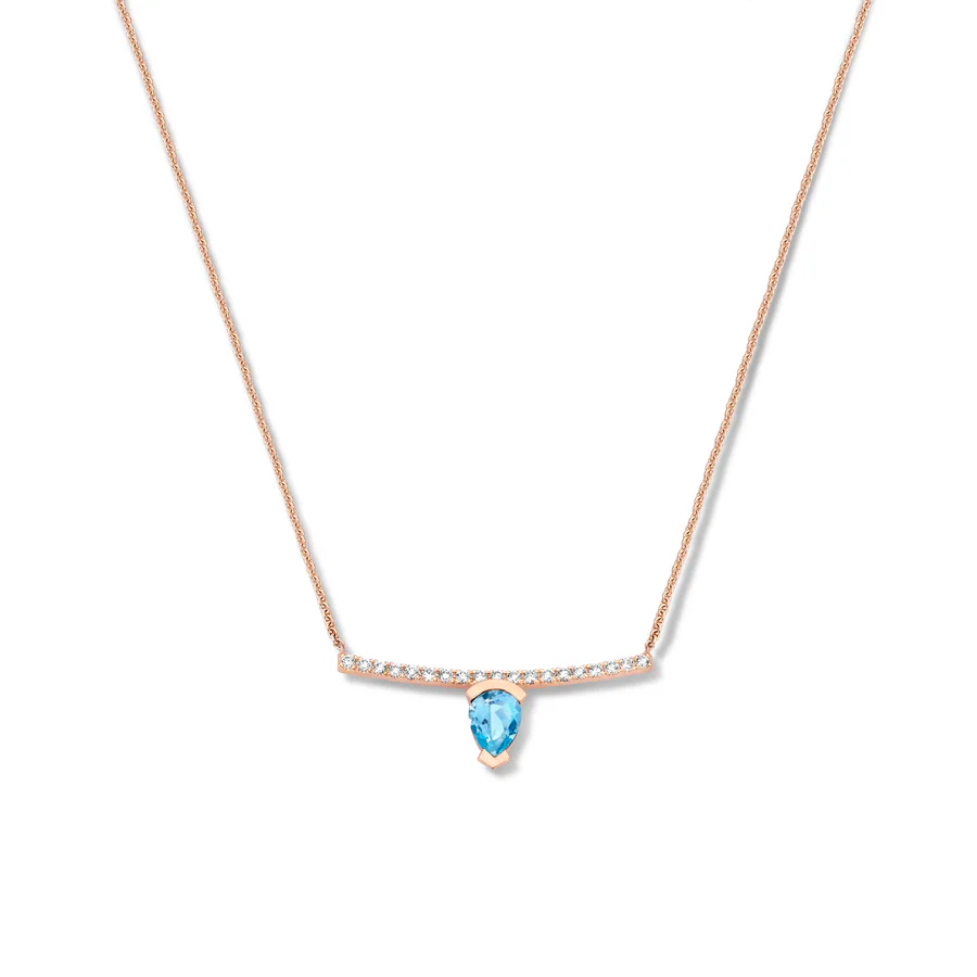 Adeline Straight Pear Necklace