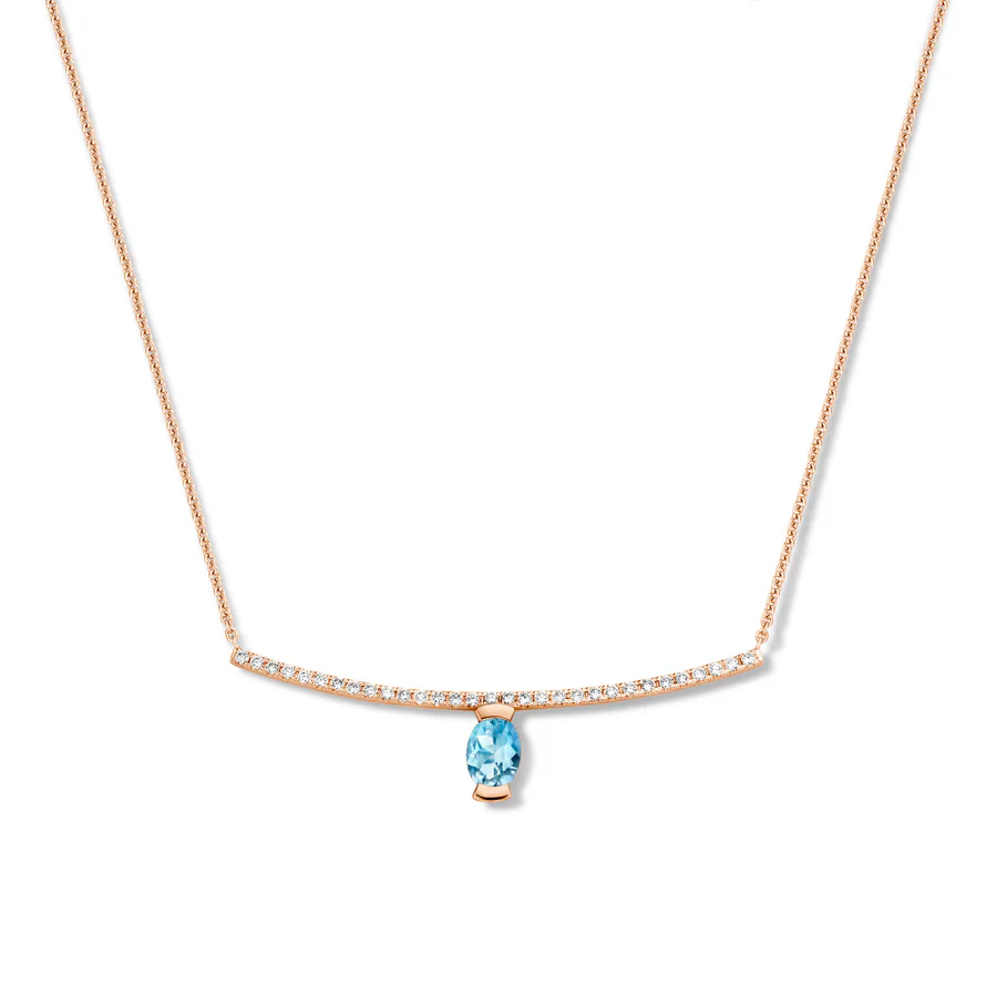 Adeline Straight Oval Necklace
