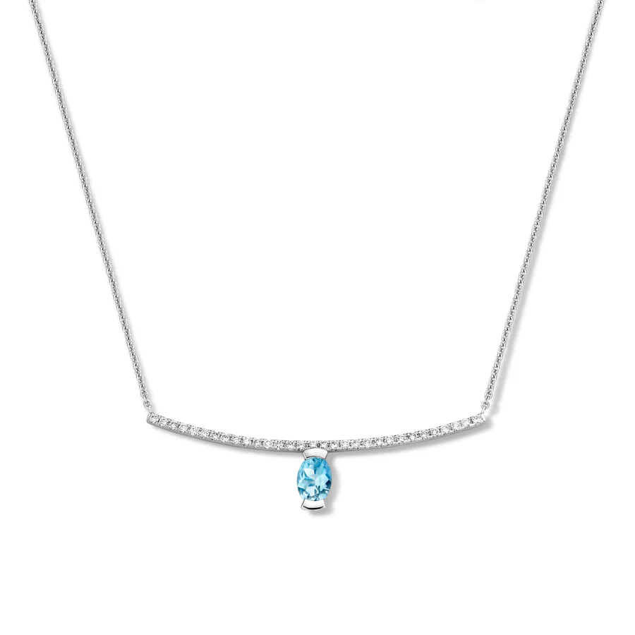 Adeline Straight Oval Necklace
