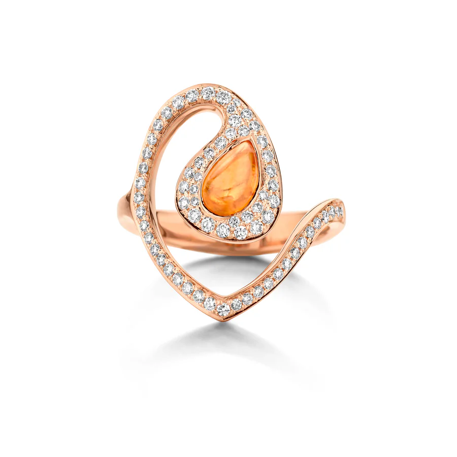 One of a Kind Ring N°137, Oranje mandarijngranaat