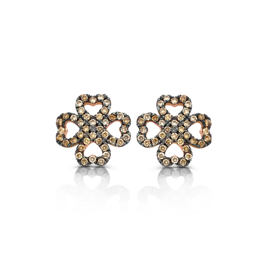 Fine Diamonds Earrings, Brown Diamond