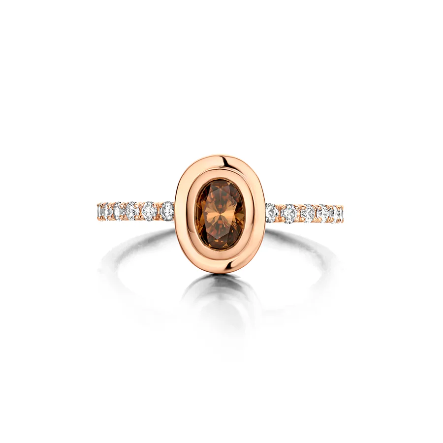 Engagement Ring N°353, Bruine diamant
