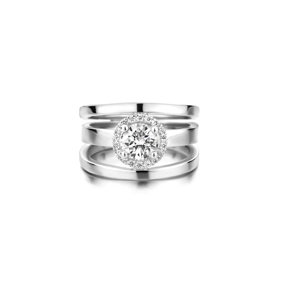 Engagement Ring N°200, Witte diamant