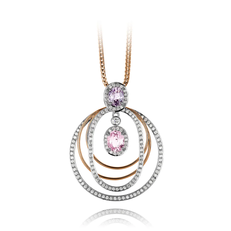 One of a Kind Necklace, Blauwe saffier & Roze saffier & Paarse saffier