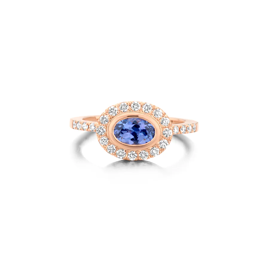 One of a Kind Ring N°132, Blauwe tanzaniet