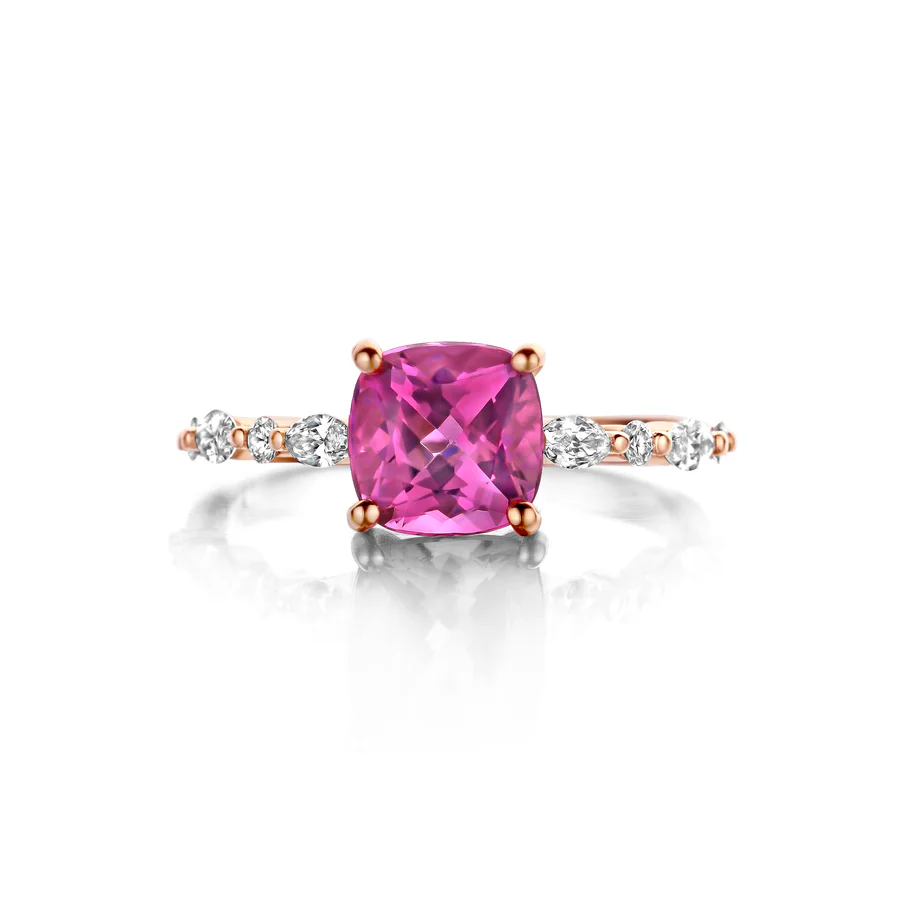 One of a Kind Ring N°155, Roze toermalijn