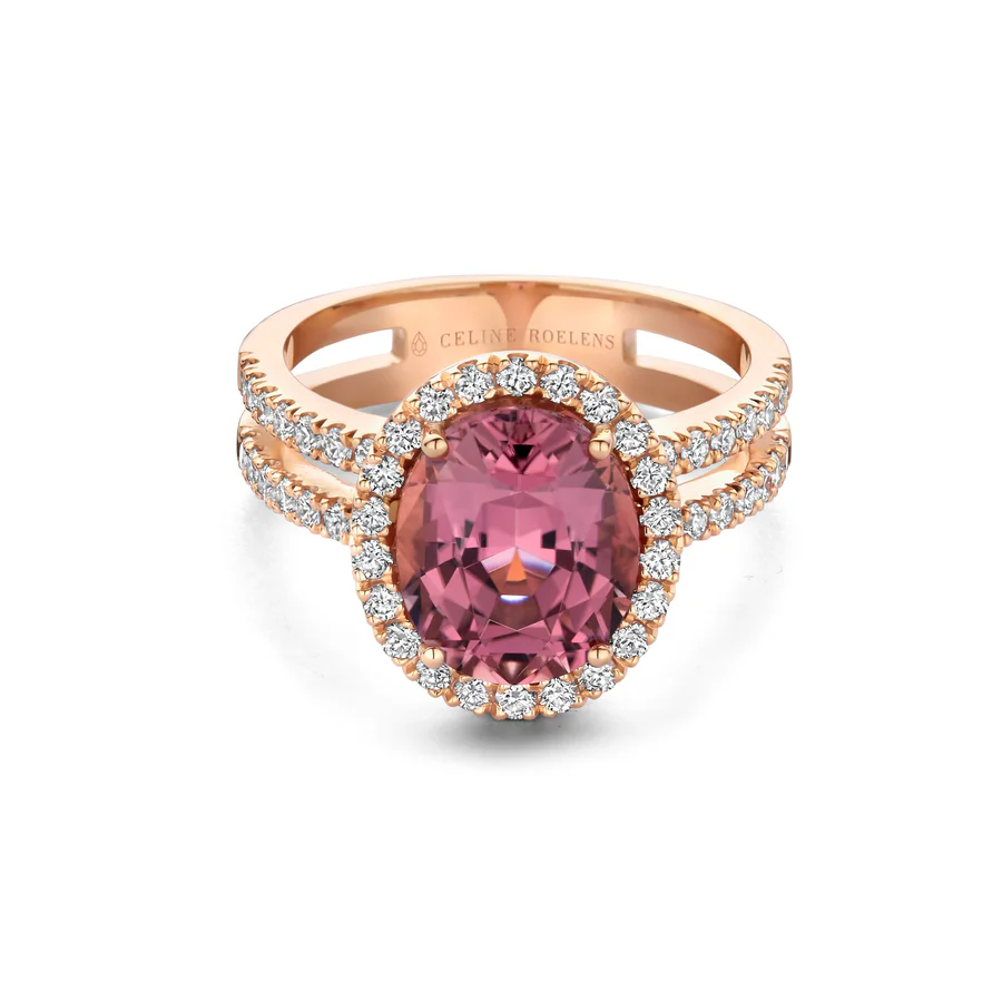 One of a Kind Ring N°180, Roze toermalijn