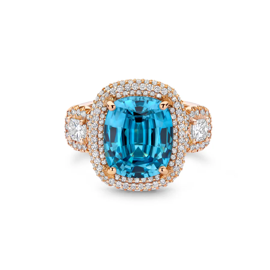 One of a Kind Ring N°209, Blauwe zirkoon