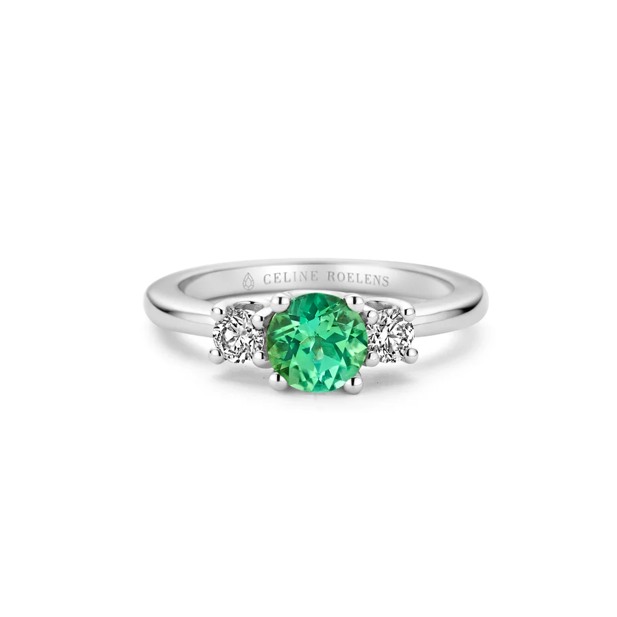 One of a Kind Ring N°165, Groene munttoermalijn