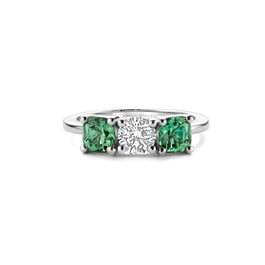 One of a Kind Ring N°193, Groene munttoermalijn