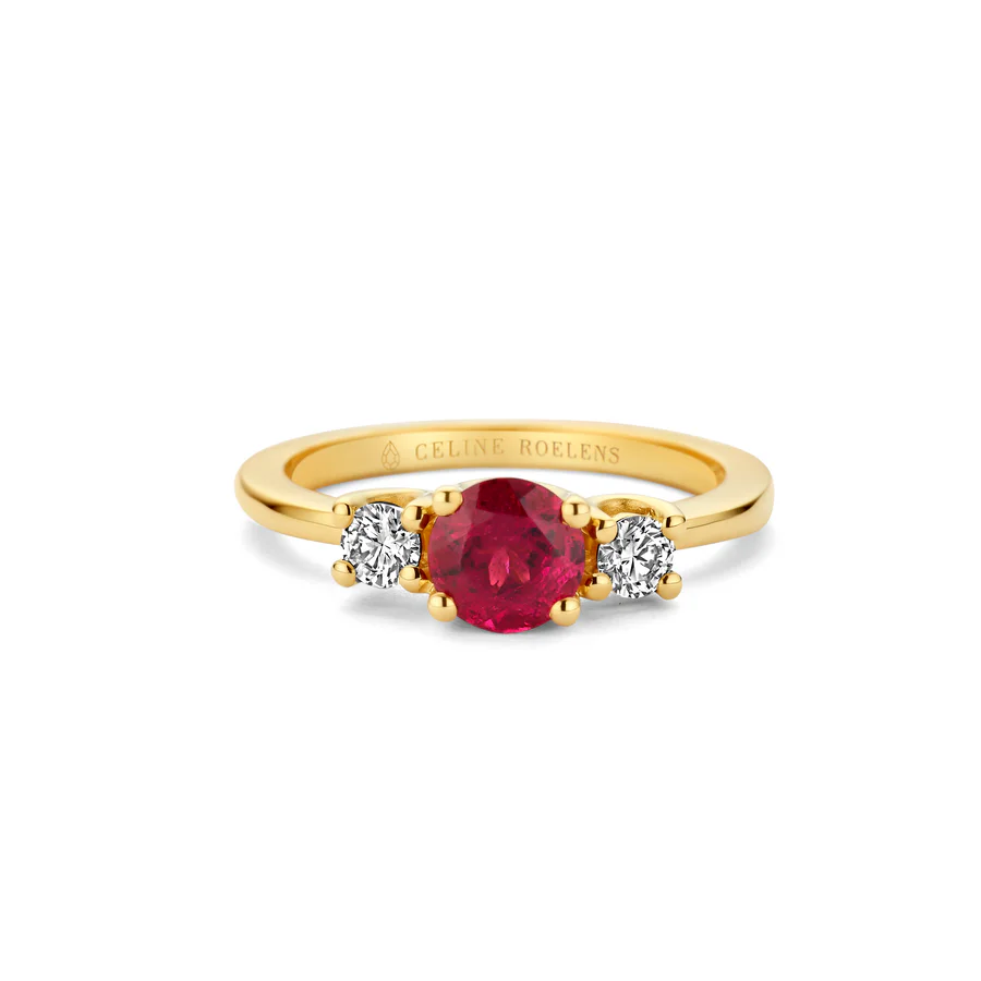 One of a Kind Ring N°159, Rode rubelliet toermalijn